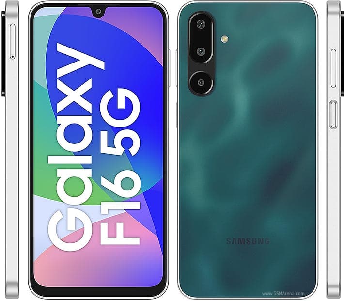 Samsung Galaxy F16 back and front